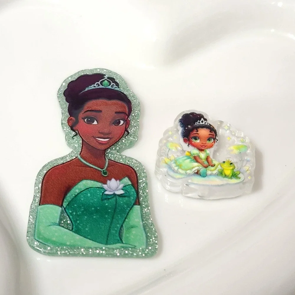 Princess Flatback Focal Bead Badge Keychain Craft Flats Ti Bag Clip Phone Chain